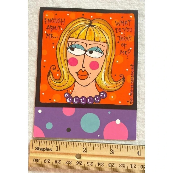 FUNNY Girl Blonde Friendship VTG Greeting Cards Leanin' Tree Lori Wiseman NOS - Picture 10 of 15